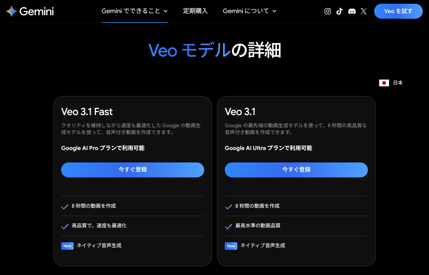 Veo3.1の画面