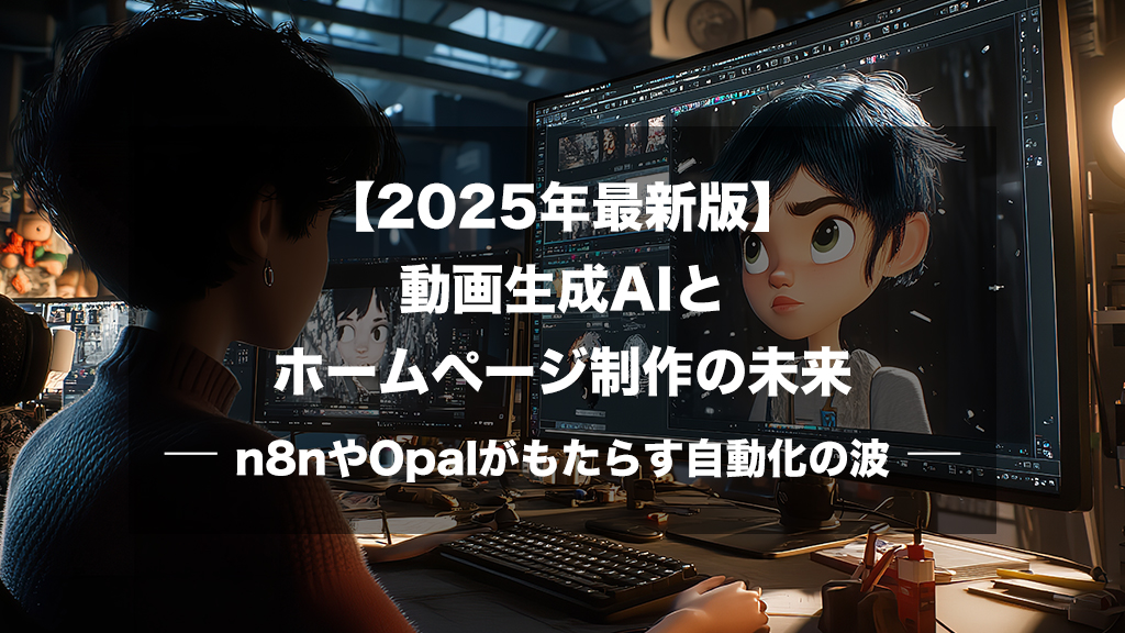 【2025年最新版】動画生成AIとホームページ制作の未来 ― n8nやOpalがもたらす自動化の波